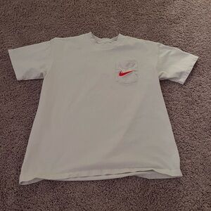 Nike White Tee with Red Swoosh